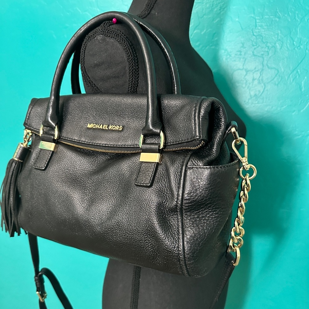 Michael Kors Weston Foldover Pebbled Leather Crossbody - Picture 3 of 3